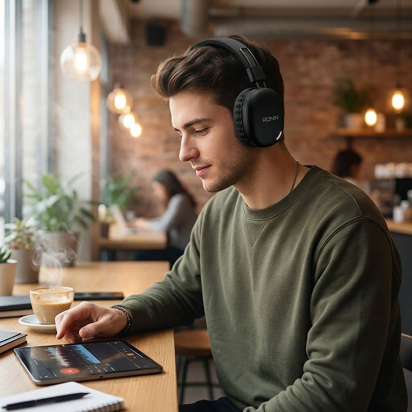 Ronin Momentum Wireless Over-Ear Headphones | Deep Bass & 10-Hour Playtime