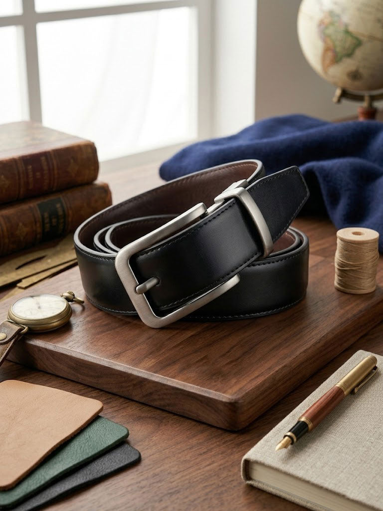 Premium Genuine Leather Belt for Men | Luxury Formal & Casual Men's Belts Collection | Durable Stainless Steel Buckle | Adjustable Stylish Waist Belt