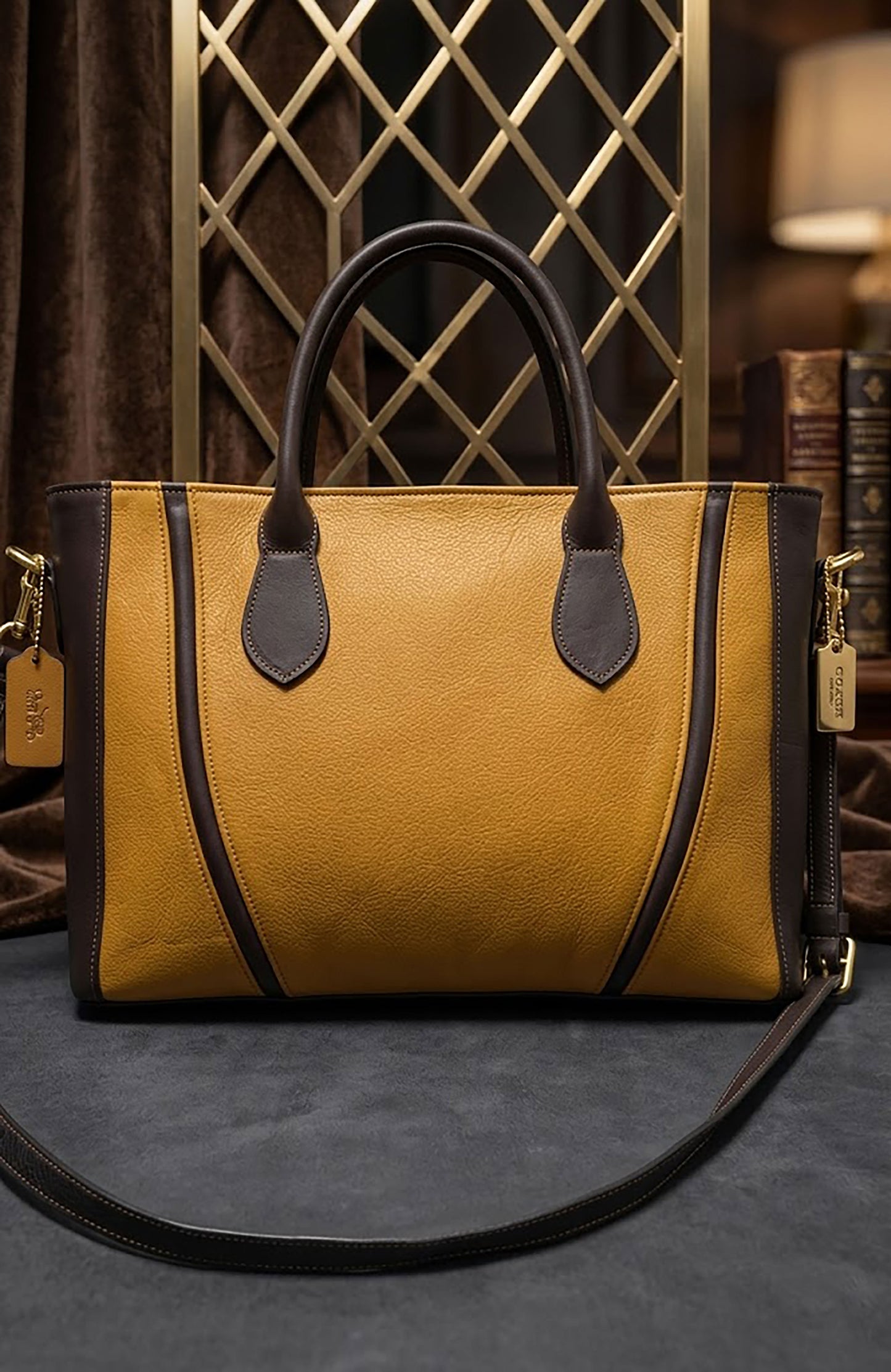 Premium Handcrafted Pebbled Leather Tote Bag | Elegant Structured Women's Handbag with Detachable Strap