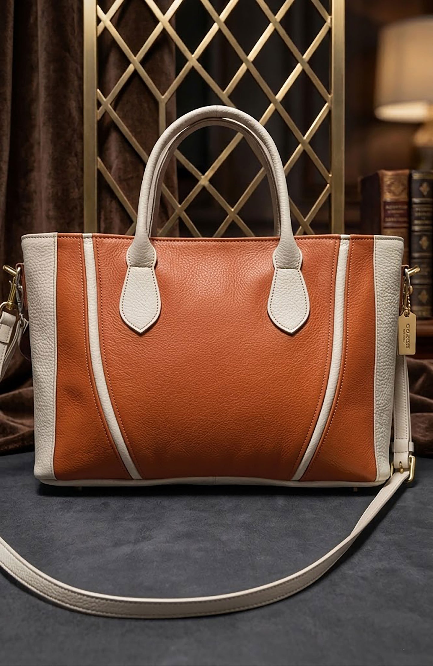 Premium Handcrafted Pebbled Leather Tote Bag | Elegant Structured Women's Handbag with Detachable Strap