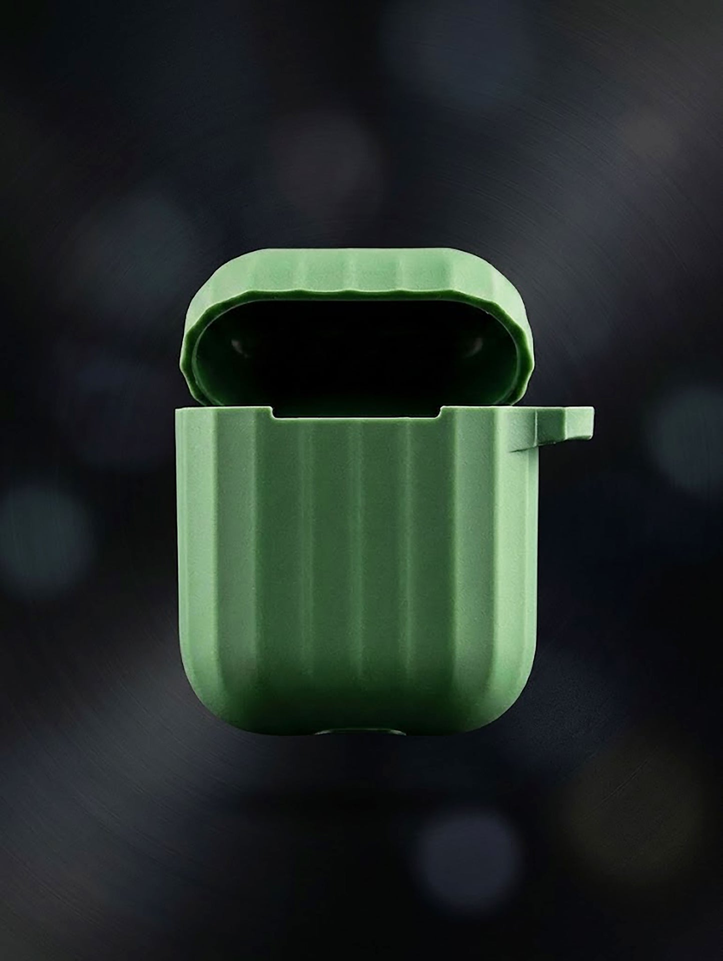 Premium Ribbed Silicone Case for AirPods 1/2 – Matte Shockproof Cover