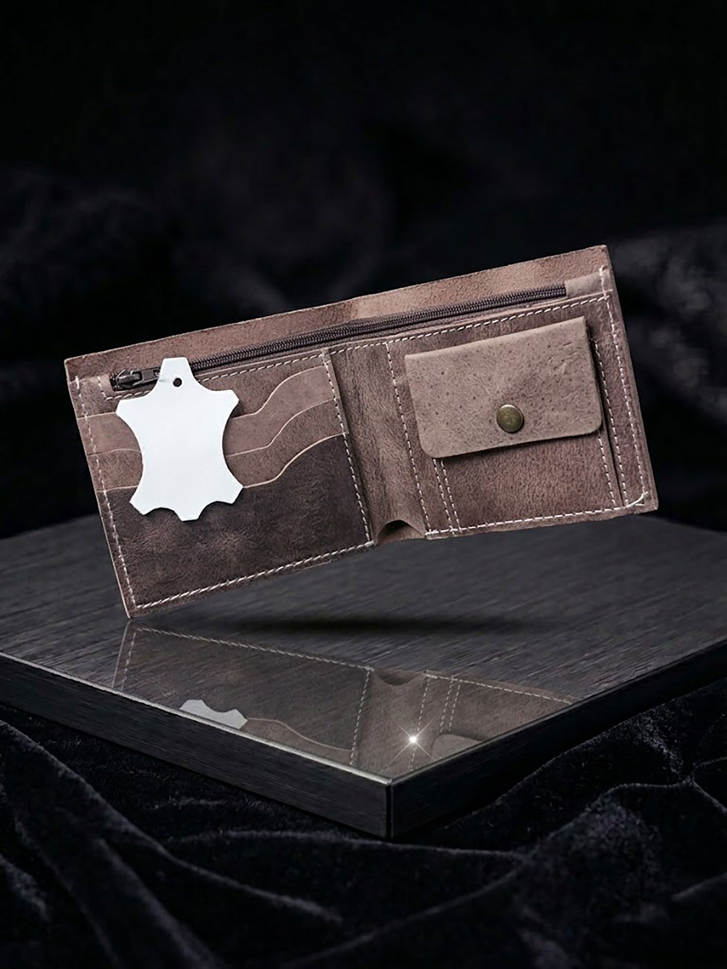 Handcrafted Genuine Leather Bifold Wallet for Men | Slim Minimalist Pocket Purse