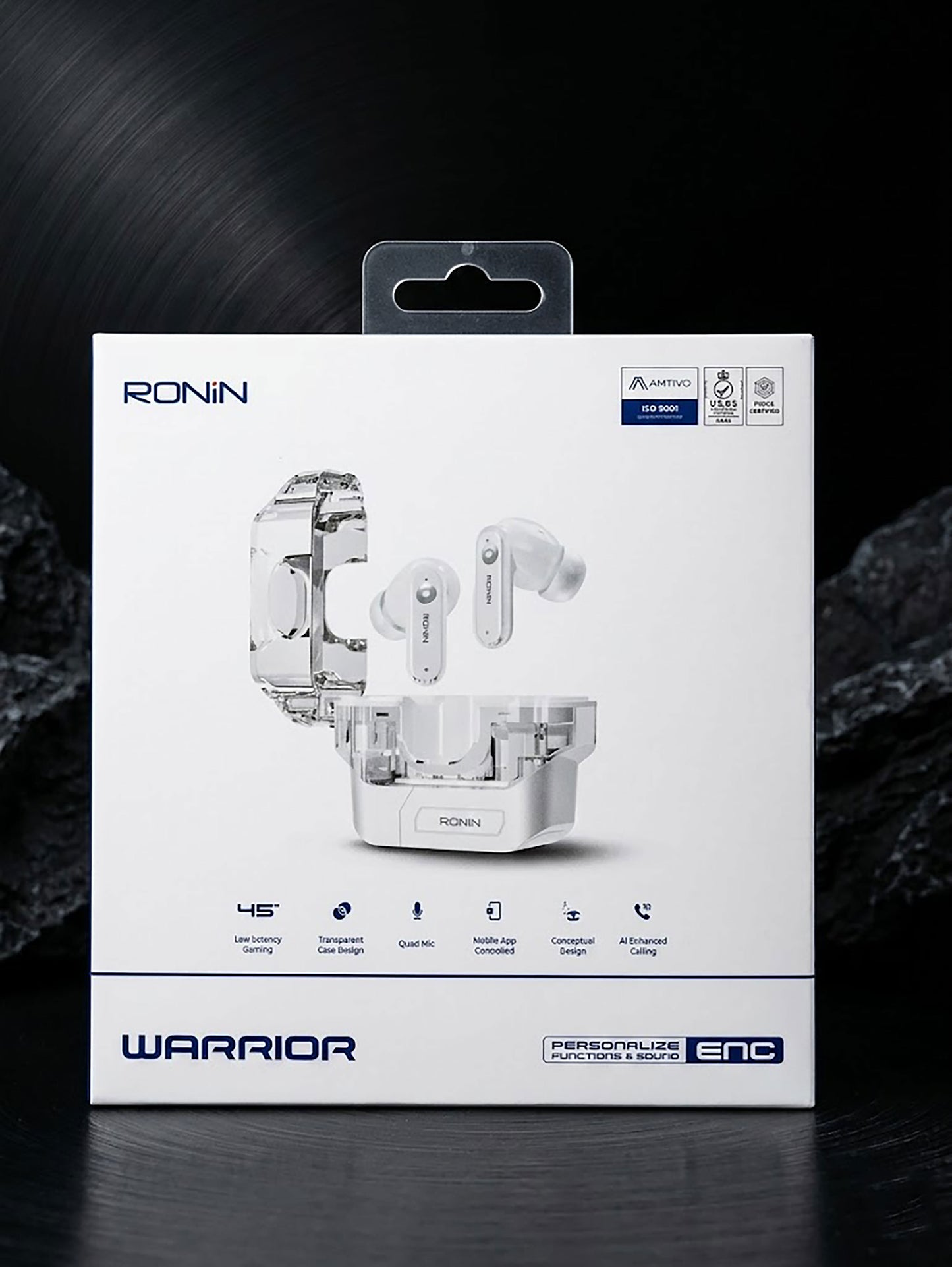 Ronin Wireless Earbuds Series – Warrior (Transparent Gaming) & Mellow (ANC Noise Cancelling) Pods