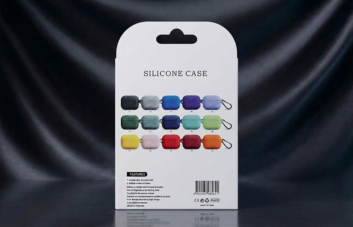 Premium Woven Textured Silicone Case for AirPods | Luxury Shockproof Protective Cover with Carabiner