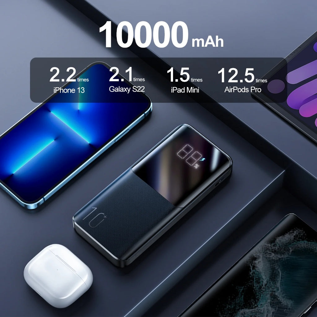 Premium Fast Charging Power Bank Collection | 10000mAh to 30000mAh High-Capacity Portable Chargers with Digital Display