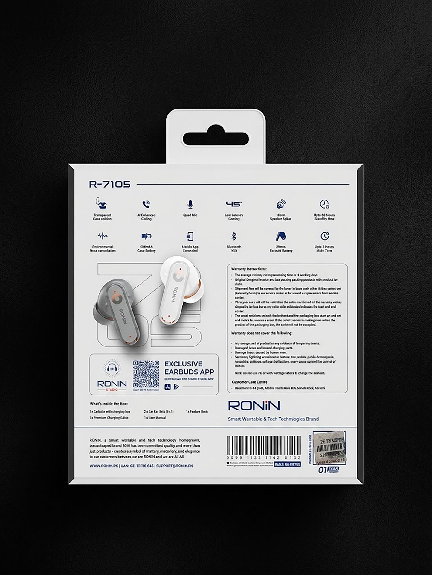 Ronin Wireless Earbuds Series – Warrior (Transparent Gaming) & Mellow (ANC Noise Cancelling) Pods