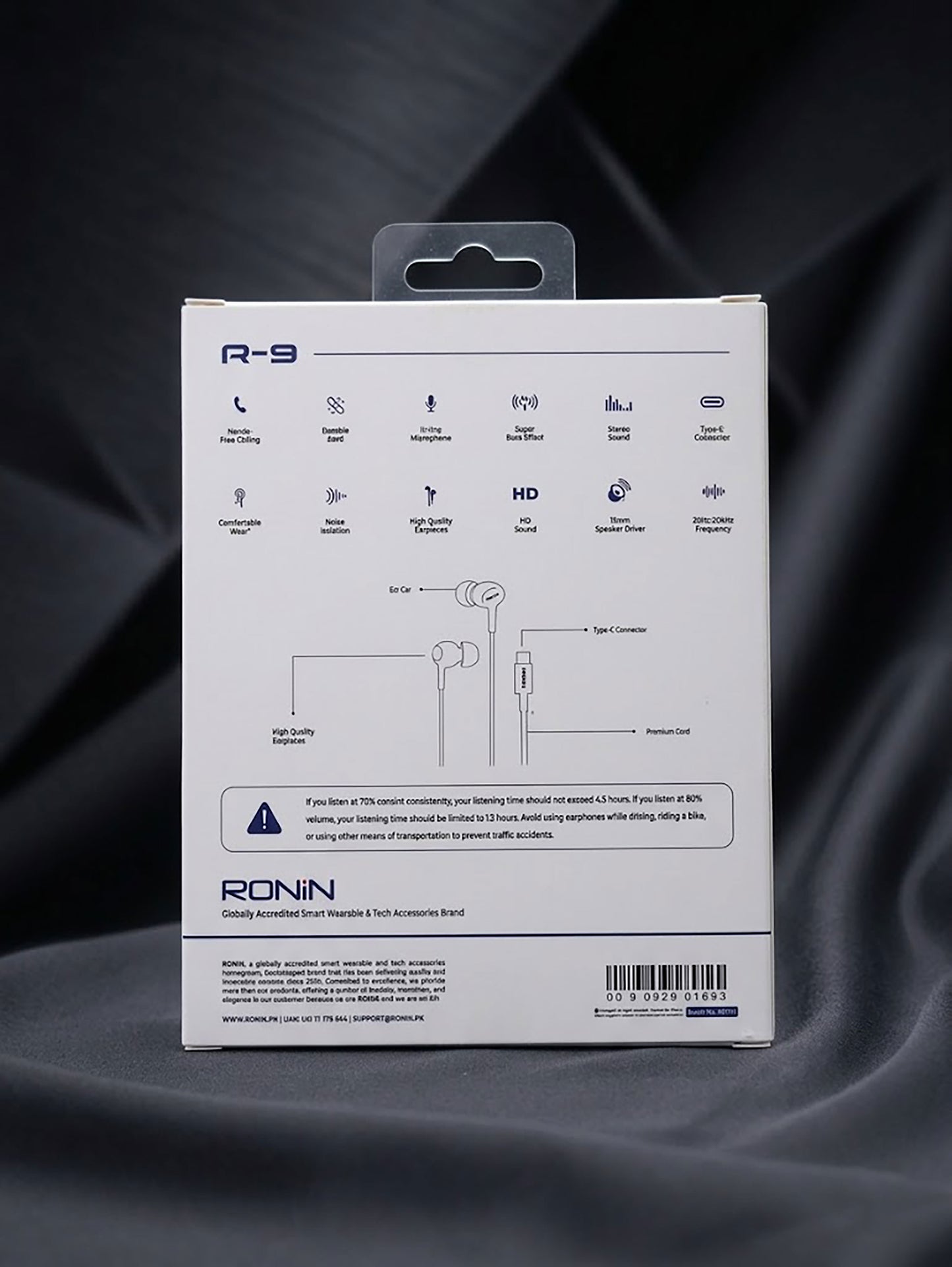 Ronin R-01 The OG Type-C Earphones | Premium Super Bass Handsfree with HD Sound