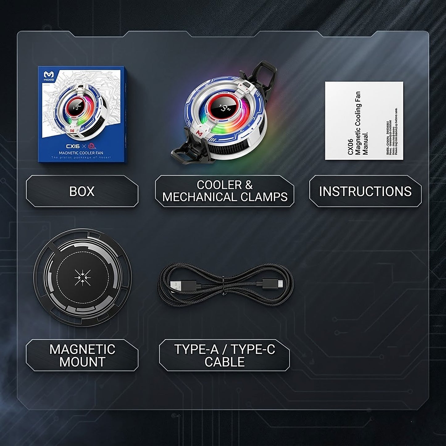 MEMO Magnetic Phone Cooler Fan [CX08 / CX16 / CX20] – High-Performance Semiconductor Radiator for Gaming