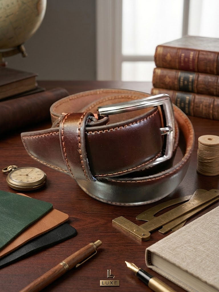 Premium Genuine Leather Belt for Men | Luxury Formal & Casual Men's Belts Collection | Durable Stainless Steel Buckle | Adjustable Stylish Waist Belt
