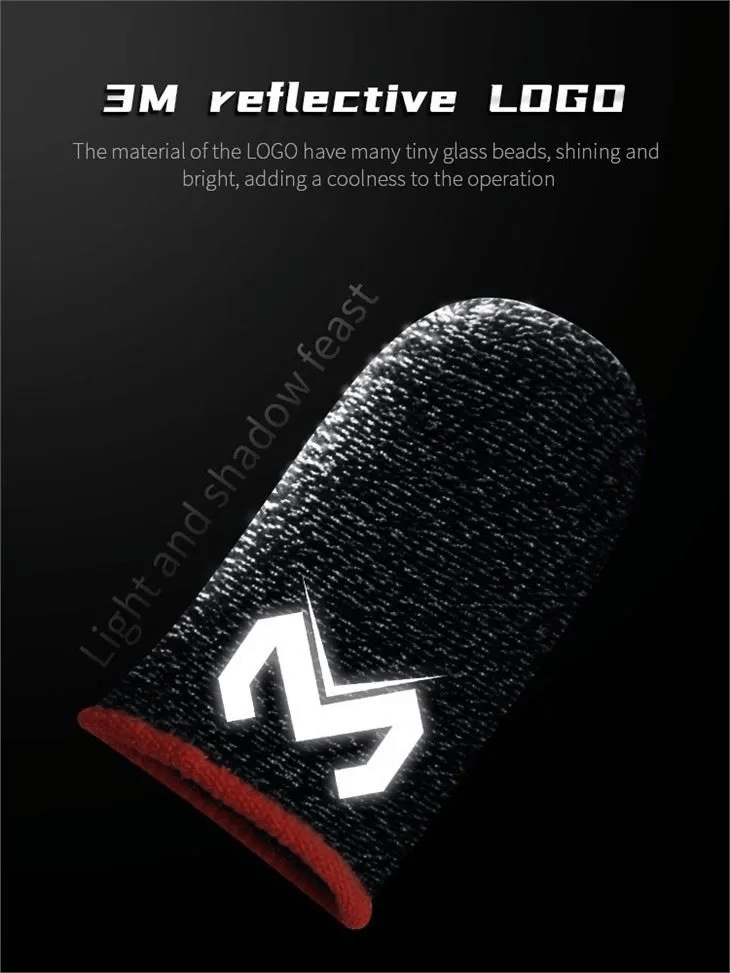 Ultra-Short & High-Impact (Highly Recommended for Clean Display) MEMO Mobile Gaming Finger Sleeves - Sweat-Proof Thumb Covers for PUBG & COD Mobile