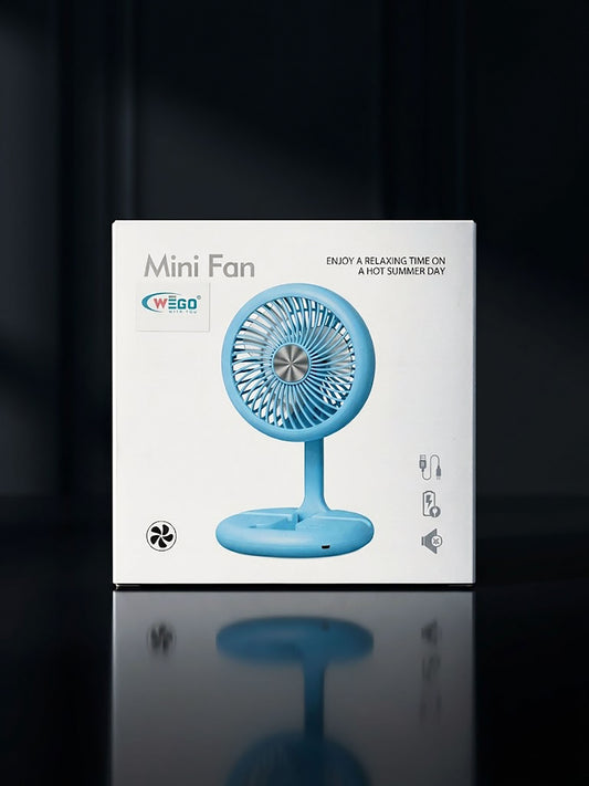 9 Inch Rechargeable Foldable Mini Desktop Fan | 3 Speed USB
