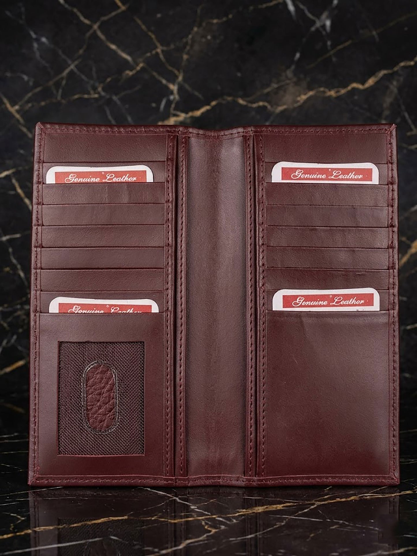 Handcrafted Genuine Leather Long Wallet & Card Holder – Slim Travel Clutch & Phone Purse for Men