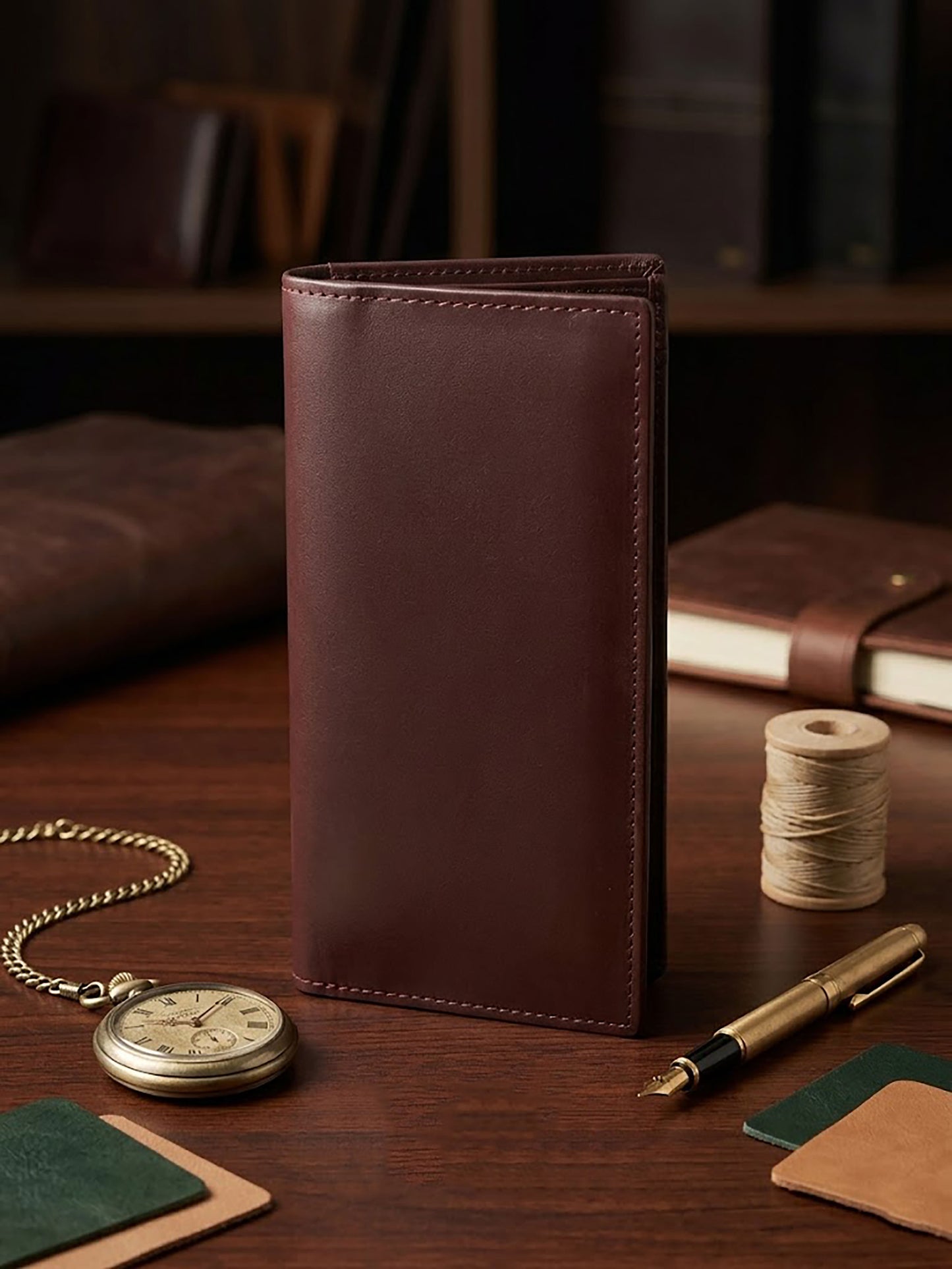 Handcrafted Genuine Leather Long Wallet & Card Holder – Slim Travel Clutch & Phone Purse for Men
