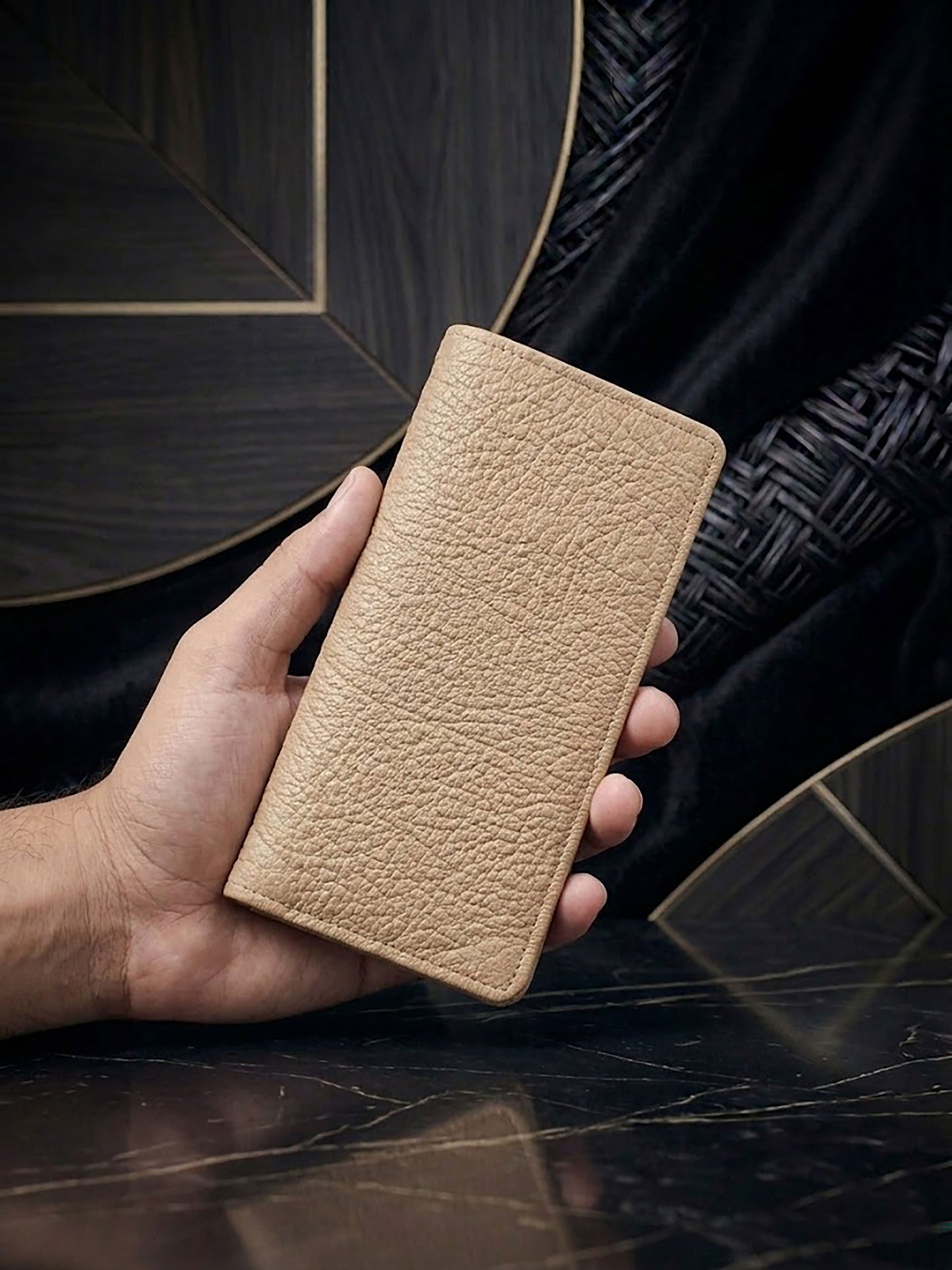 Handcrafted Genuine Leather Long Wallet & Card Holder – Slim Travel Clutch & Phone Purse for Men