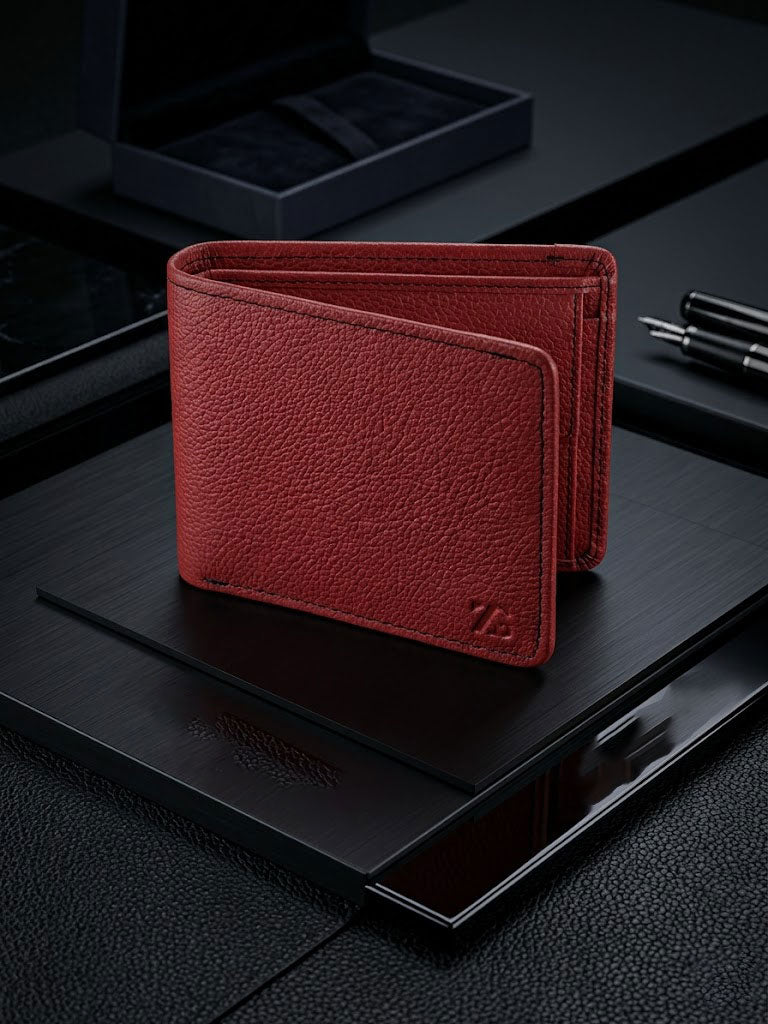 Men’s Leather Bifold Wallet – Magnetic Closure