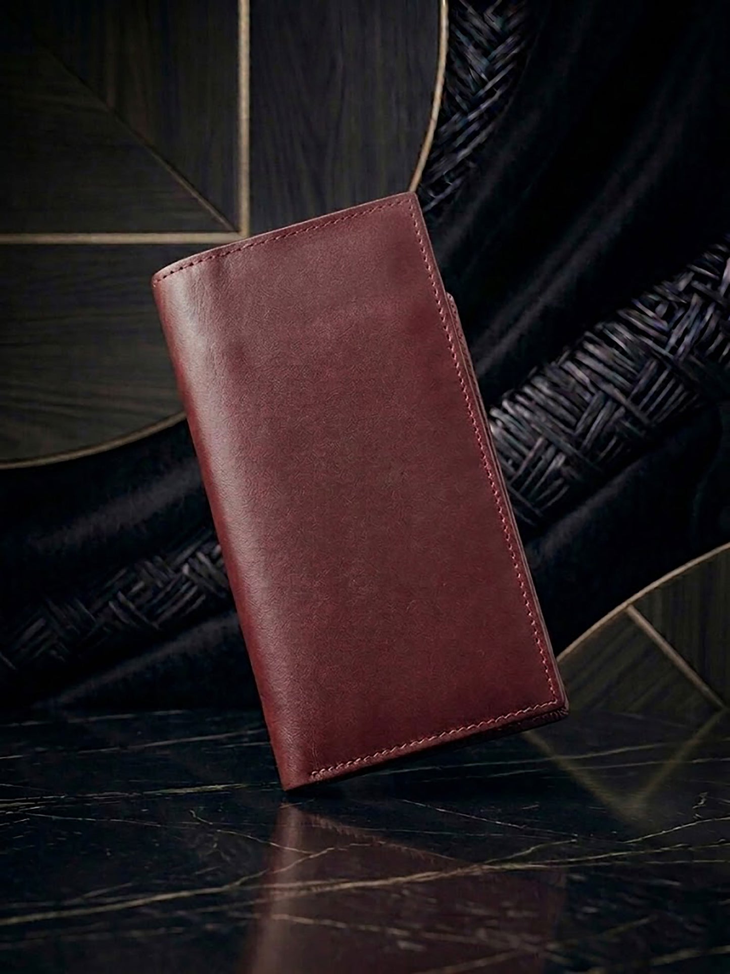 Handcrafted Genuine Leather Long Wallet & Card Holder – Slim Travel Clutch & Phone Purse for Men